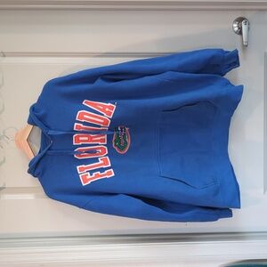 E5 University of Florida Gator Sweatshirt Hoodie 2XL Retro Blue Orange UF